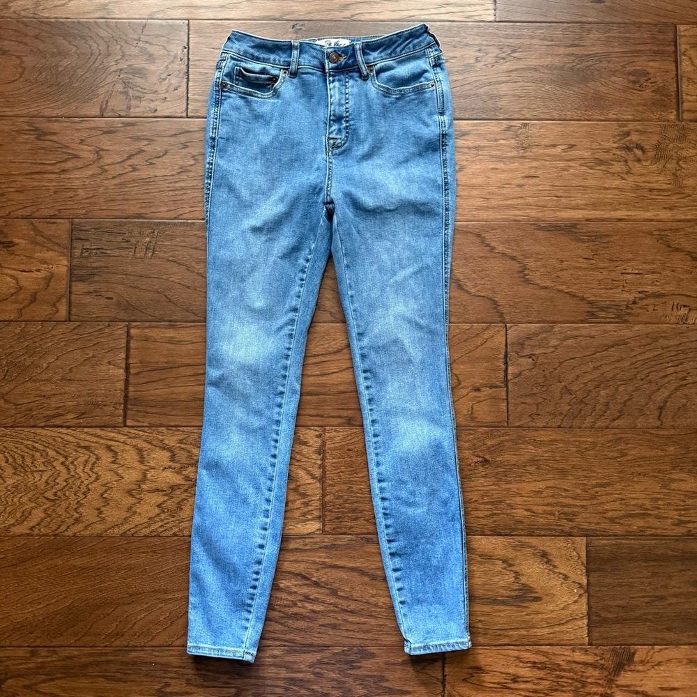 Free People We the Free Women's Size 26 Crvy Blue Denim High Rise Skinny Jeans